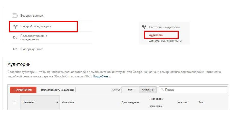 Как создать аудиторию