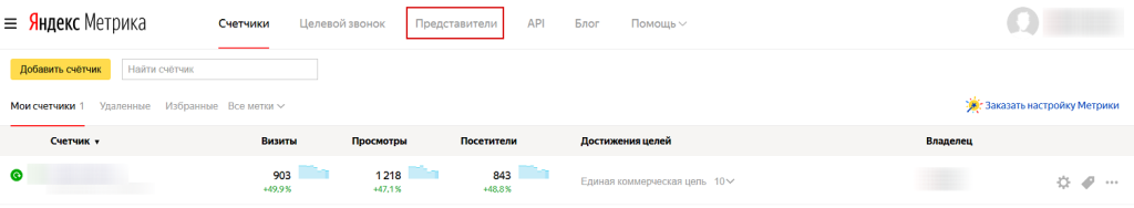 Индивидуальный доступ в Яндекс Метрике